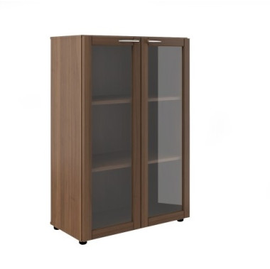 Шкаф средний со стеклом в дер. раме  812х412х1250 — Аэлита