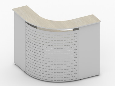 Стойка ресепшн &quot;Партнер&quot; 1270х1270х1200 Дуб шамони/серый — Аэлита