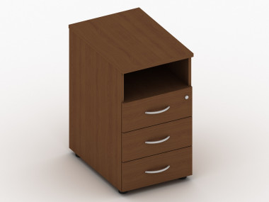 Тумба приставная с 3 ящиками и замком 390х600х750 — Аэлита