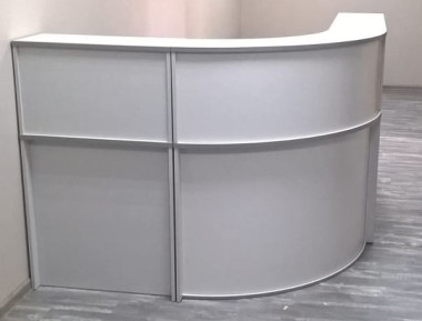 Стойка ресепшн Эдем 2100х1600х1170 Пепел — Аэлита
