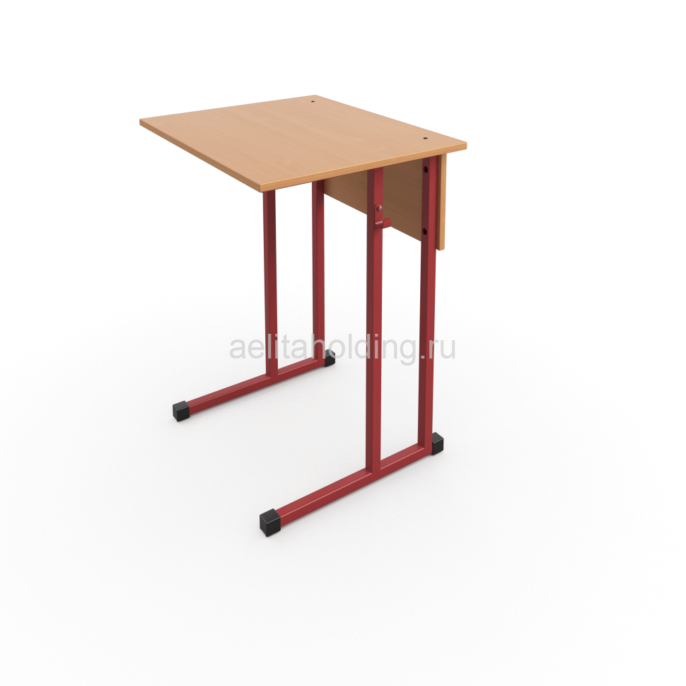 Стол ученический АЭЛИТА Стандарт одноместный нерегулируемый, красный металлокаркас