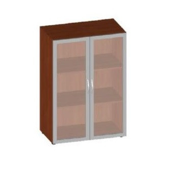 Шкаф со стеклом "сатин" в алюм. раме 800х450х1177 &mdash; Аэлита