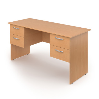 Стол рабочий 1400 с двумя подвесными тумбами 2 ящика ( заказ от 10 шт )  — Аэлита