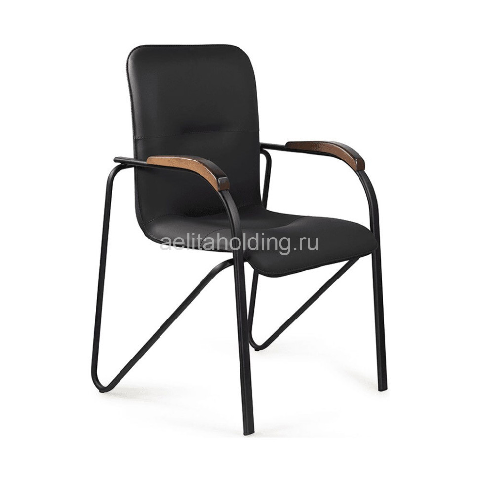 Офисный стул Самба черный, кожзам черный