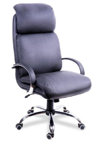 Компьютерное кресло  НАДИР ХРОМ (кожа) — Аэлита