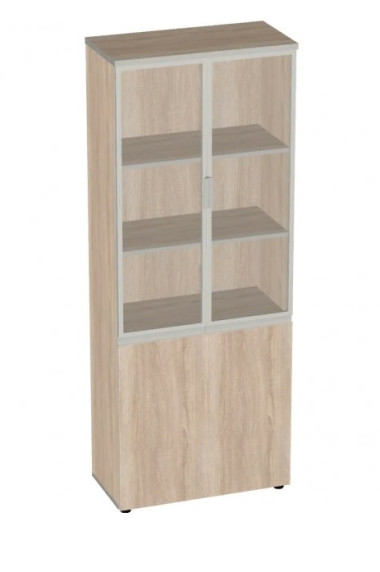 Шкаф со стеклом в алюм. раме 777*387*1980 — Аэлита