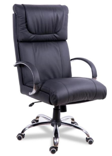 Компьютерное кресло  Орхидея хром (кожа) — Аэлита