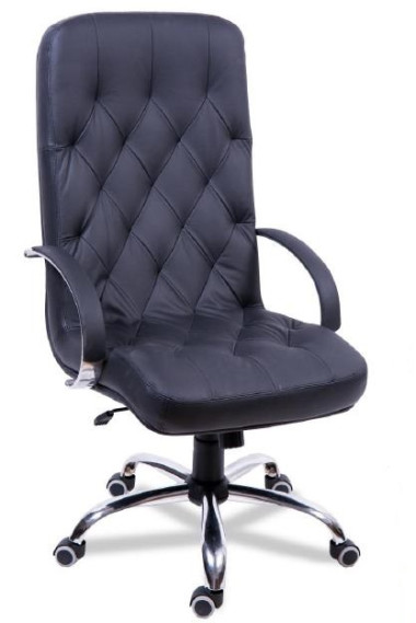 Компьютерное кресло  ПРЕМЬЕР ХРОМ (кожа) — Аэлита