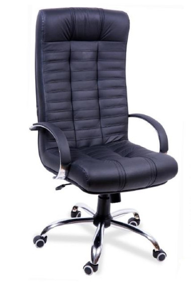 Компьютерное кресло  АТЛАНТ ХРОМ (кожа) — Аэлита