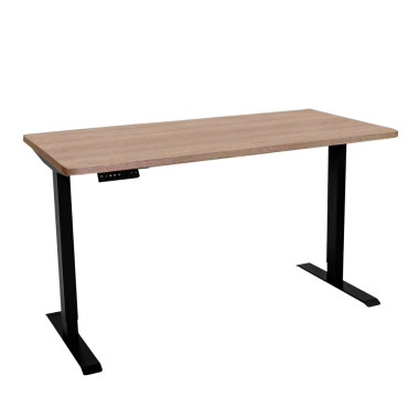 Стол с регулировкой высоты электрический LuxAlto LA-T33-2AR2 черный/дуб бежево-серый ЛДСП 135*60*2.5 — Аэлита