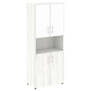 Стеллаж широкий Ялта LT.ST-1.4 R white (белое стекло) &mdash; Аэлита