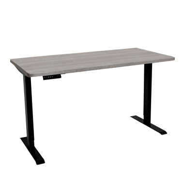 Стол с регулировкой высоты электрический LuxAlto LA-T33-2AR2 черный/дуб бежево-серый ЛДСП 135*80*2.5 — Аэлита