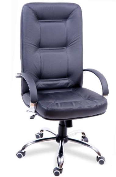 Компьютерное кресло  СЕНАТОР ХРОМ (кожа) — Аэлита
