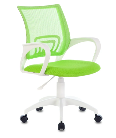 Офисное кресло Бюрократ CH-W695NLT Green/White (зеленая сетка/белый пластик) &mdash; Аэлита