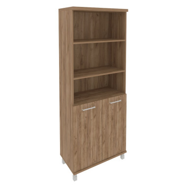 Стеллаж высокий широкий First (2 низкие двери ЛДСП) — Аэлита