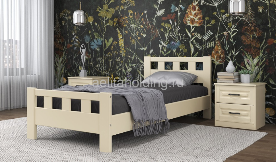 Кровать 900*2000 Вероника-2 из натурального дерева