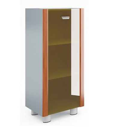 Стеллаж со стеклом в раме МДФ 596х420х1300 — Аэлита