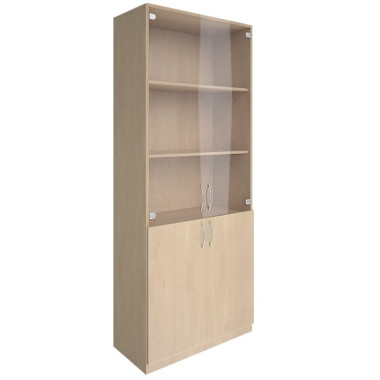 Шкаф высокий широкий Nova S со стеклом 770х359х1914 — Аэлита