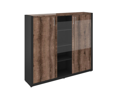 Шкаф со стеклом и гардеробом 1816х400х1620 — Аэлита