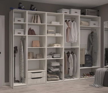 Гардеробная модульная прямая 2600*600, выс.2200 — Аэлита