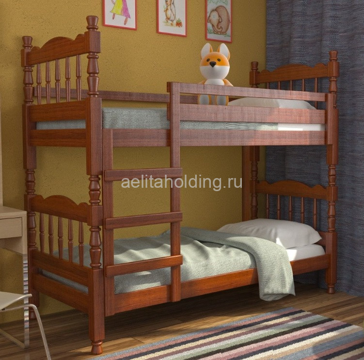 Детская двухъярусная кровать "СОНЯ" из массива сосны